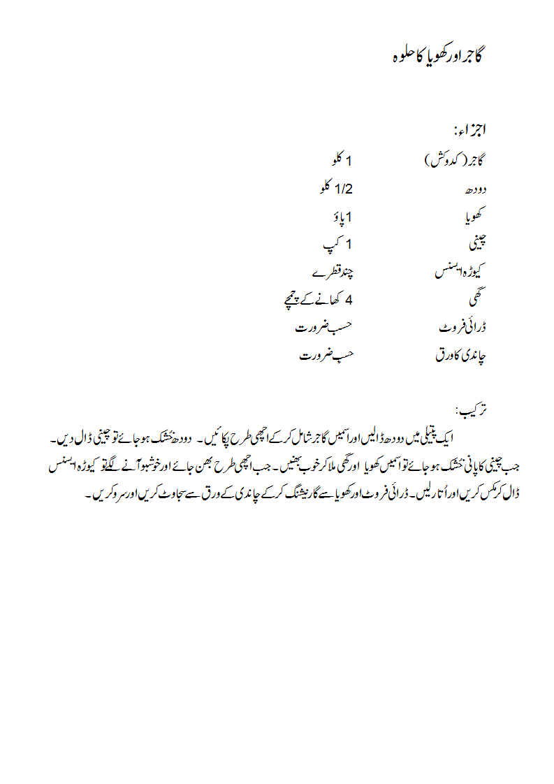 Gajar aur Khoye ka Halwa by Chef Gulzar – Urdu