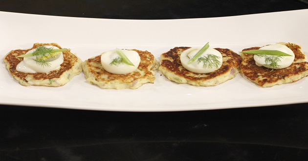 Potato Pancake Appetizers by Chef Tahir at Chaska Pakanay Ka