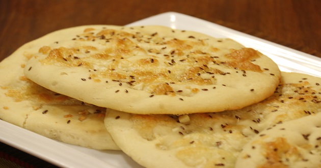 Garlic Aldi Cheese Naan by Chef Gulzar in Dawat
