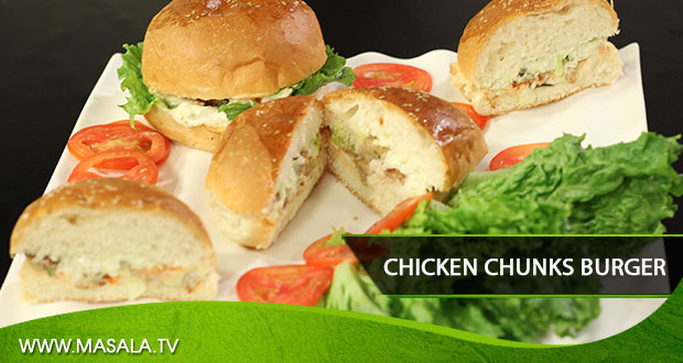 Chicken Chunk Burger By Rida Aftab