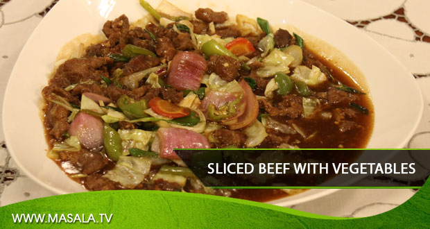 Sliced Beef with Vegetables by Shireen Anwar