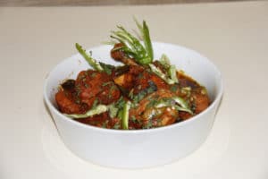 Hyderabadi laal chicken