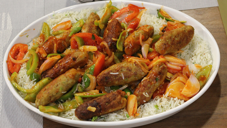 Shashlik Kabab with Rice