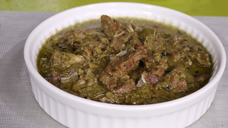 Green sales mutton recipe