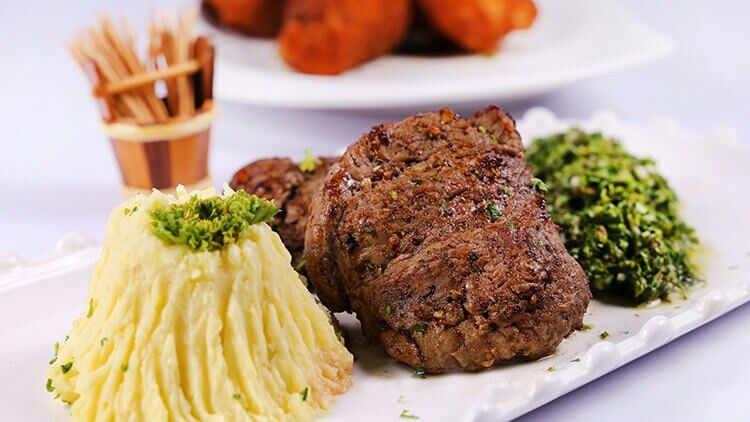 Beef Steak with Chimichurri and Mashed Potato Recipe