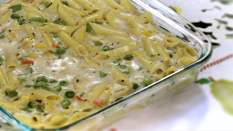 Vegetable White Sauce Pasta Recipe | Masala TV