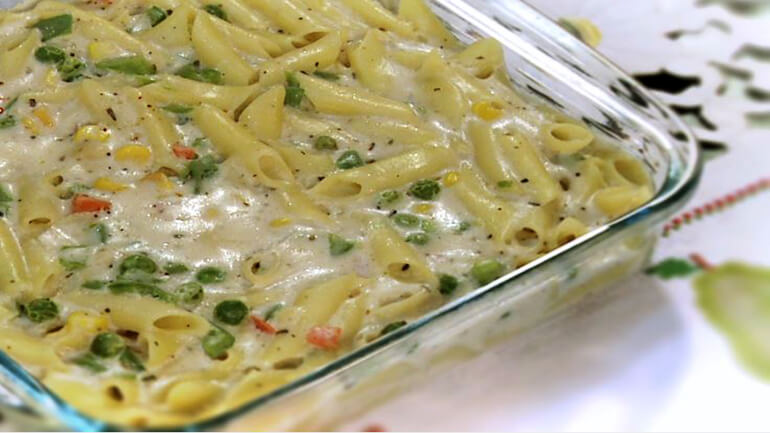 Vegetable White Sauce Pasta | Quick Recipe