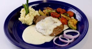 Sizzling Pepper Steaks with Cheese Sauce Recipe | Lazzat