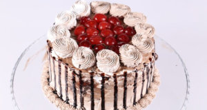 Chocolate Cherry Drip Cake Recipe | Dawat