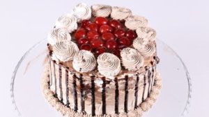 Chocolate Cherry Drip Cake Recipe | Dawat