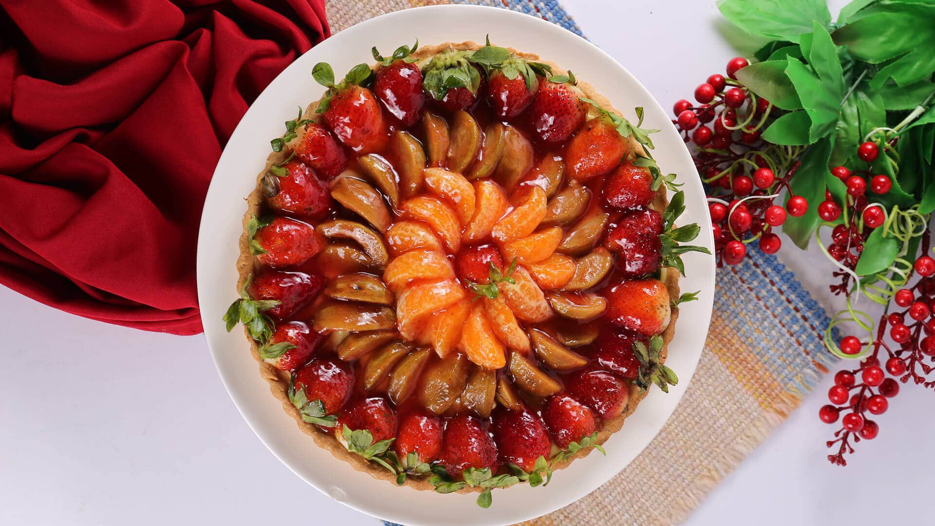 Rainbow Fruit Tart Recipe | Dawat