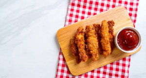 Cheese Stuffed Chicken fries Recipe | Dawat