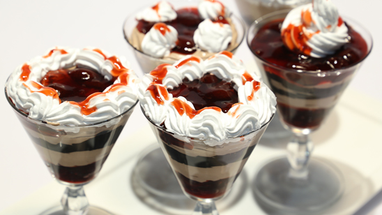 Black Forest Cream Parfait Recipe | Masala Mornings