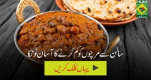 Salan se mirchein kum karne kay liye