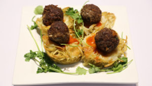 Spaghetti Nests with Meatballs Recipe | Dawat