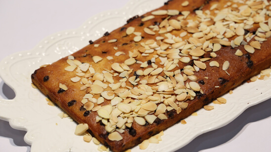 Chocolate Chip Almond Cake Recipe | Food Diaries