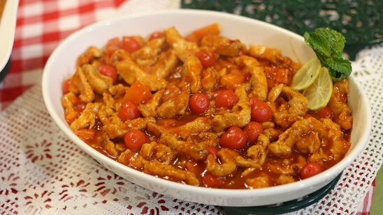 Chili Cherry Chicken Recipe | Lazzat