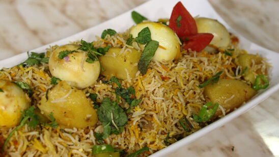 Hyderabadi Anda Pulao Recipe | Tarka