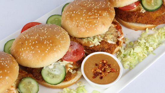 Barbecue Fish Burgers Recipe | Tarka