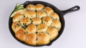 Herb Garlic Bread Roll Skillet Recipe | Masala Mornings