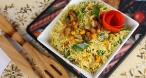 Shimla Mirch Corn Rice Recipe | Tarka