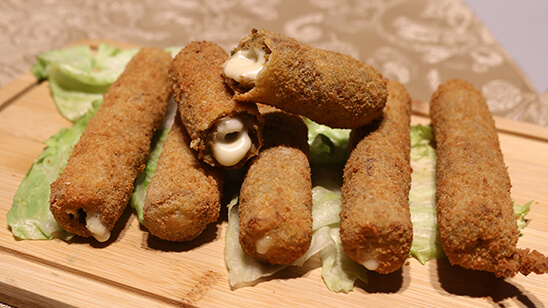 Fried Cheesy Kabab Recipe | Flame On Hai