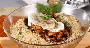 Thai Basil Chicken Rice Bowl Recipe | Masala Mornings