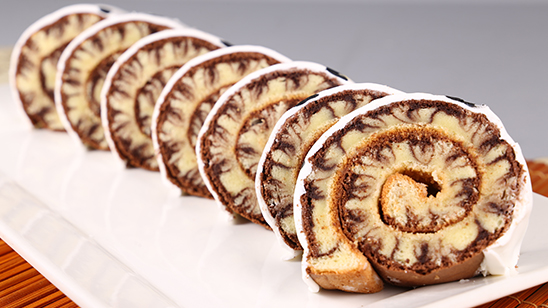 Zebra Swiss Roll Recipe | Masala Mornings