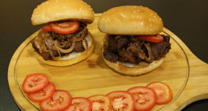 Sticky Crispy Beef Burger Recipe | Dawat