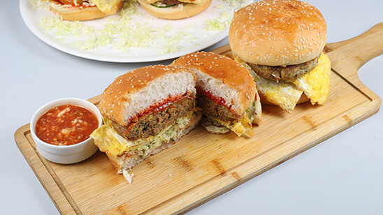 Anda Shami Burger Recipe | Dawat