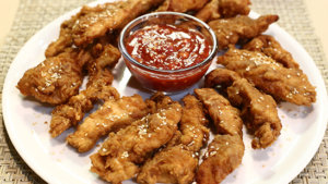 Crispy Chicken Tender With Dip Recipe | Tarka