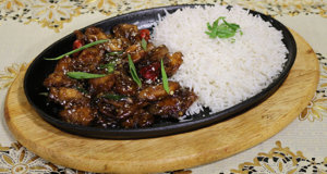 Mongolian Chicken With Rice Recipe | Flame On Hai
