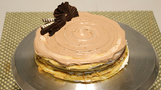 Tripple Chocolate Crepe Cake Recipe | Flame On Hai