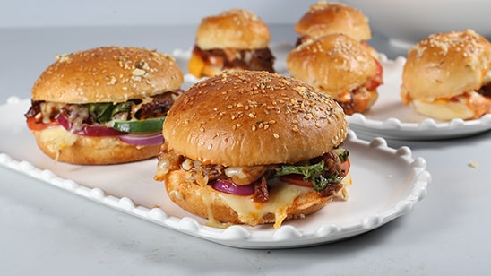 Cheesy Beef Sliders Recipe | Lazzat