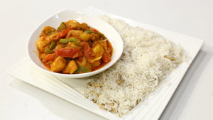 Fish Jalfrezi with Mushroom Rice Recipe | Flame On Hai