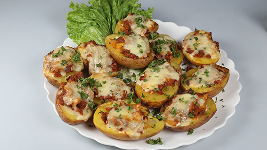 Chicken Chili Potato Skins Recipe | Masala Mornings